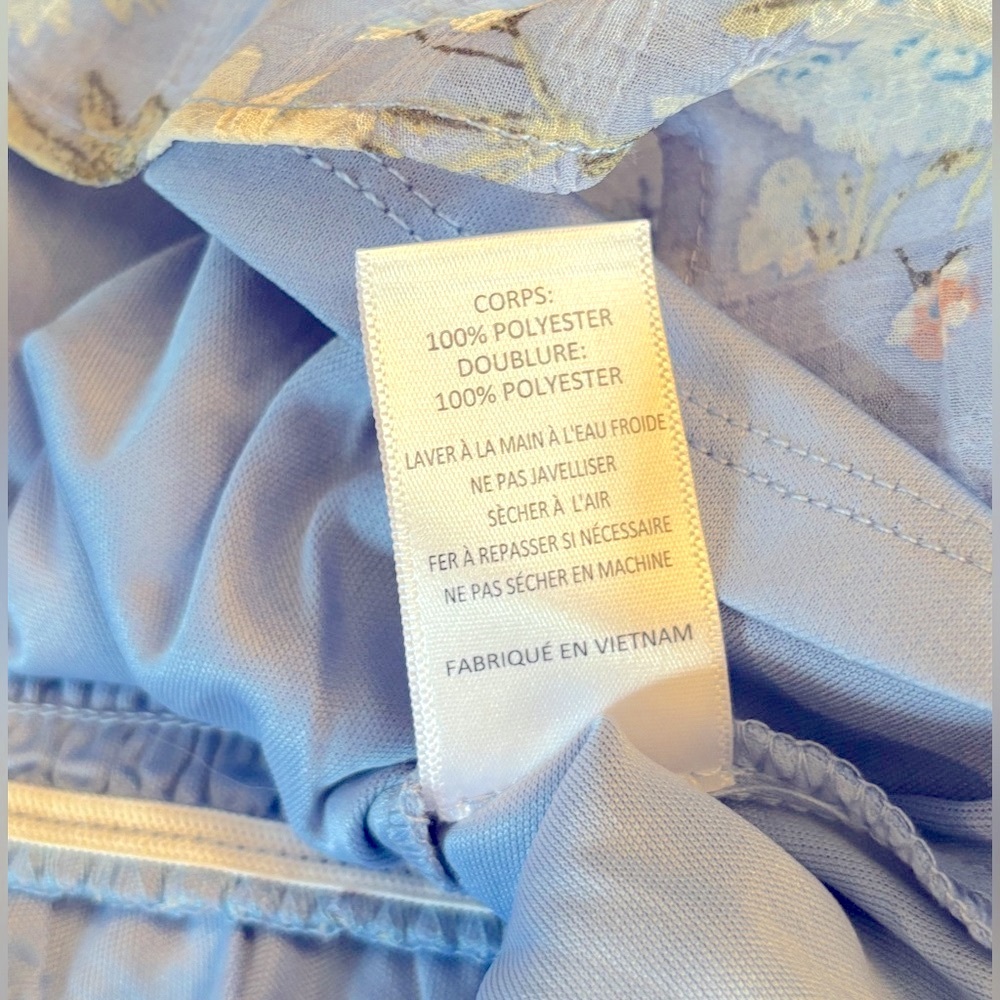 NWT LUSH Blue Floral Blouse - Picture 13 of 14